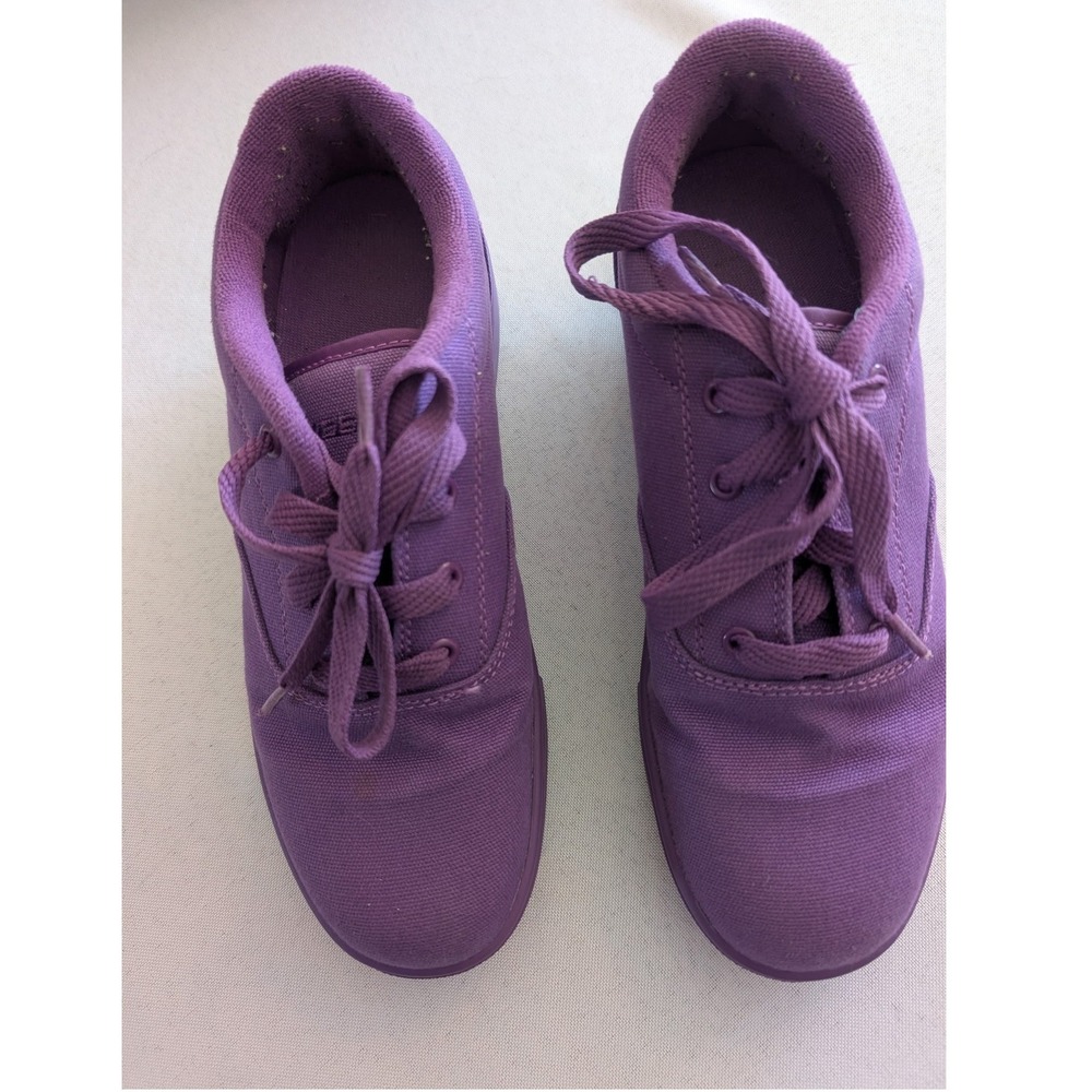 Heelys Launch Purple Solid Canvas Skate Shoes Youth 6 Womens 7